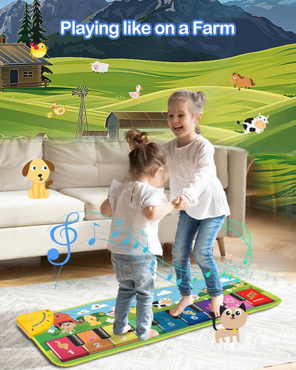 FOKI Tapete de piano de suelo para niños pequeños, juguete educativ...