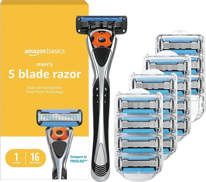 Amazon Basics 5-Blade MotionSphere - Maquinilla de afeitar para hom...
