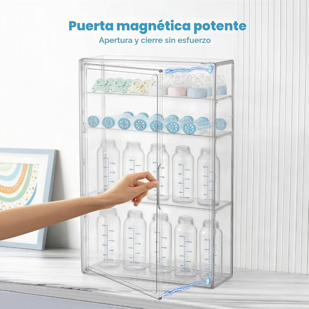 HBlife Organizador de almacenamiento para biberones de bebé, soport...