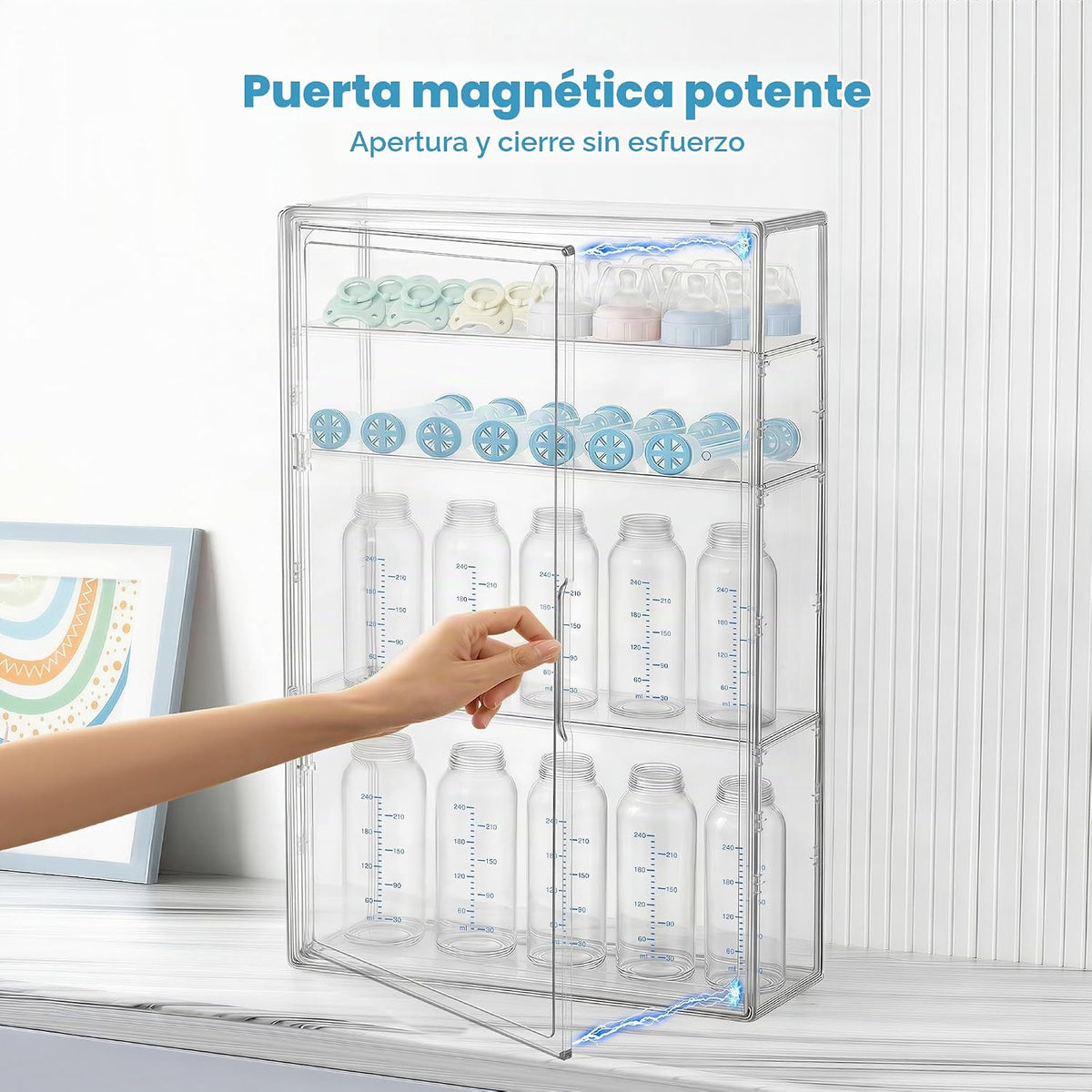 HBlife Organizador de almacenamiento para biberones de bebé, soport...