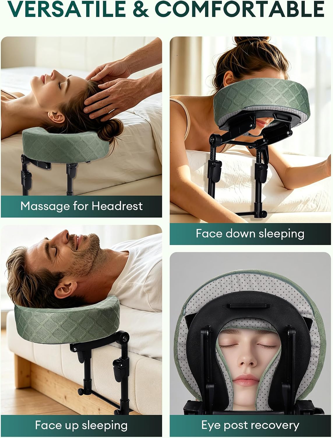 LIARTY Reposacabezas de masaje para cama, base facial debajo del co...