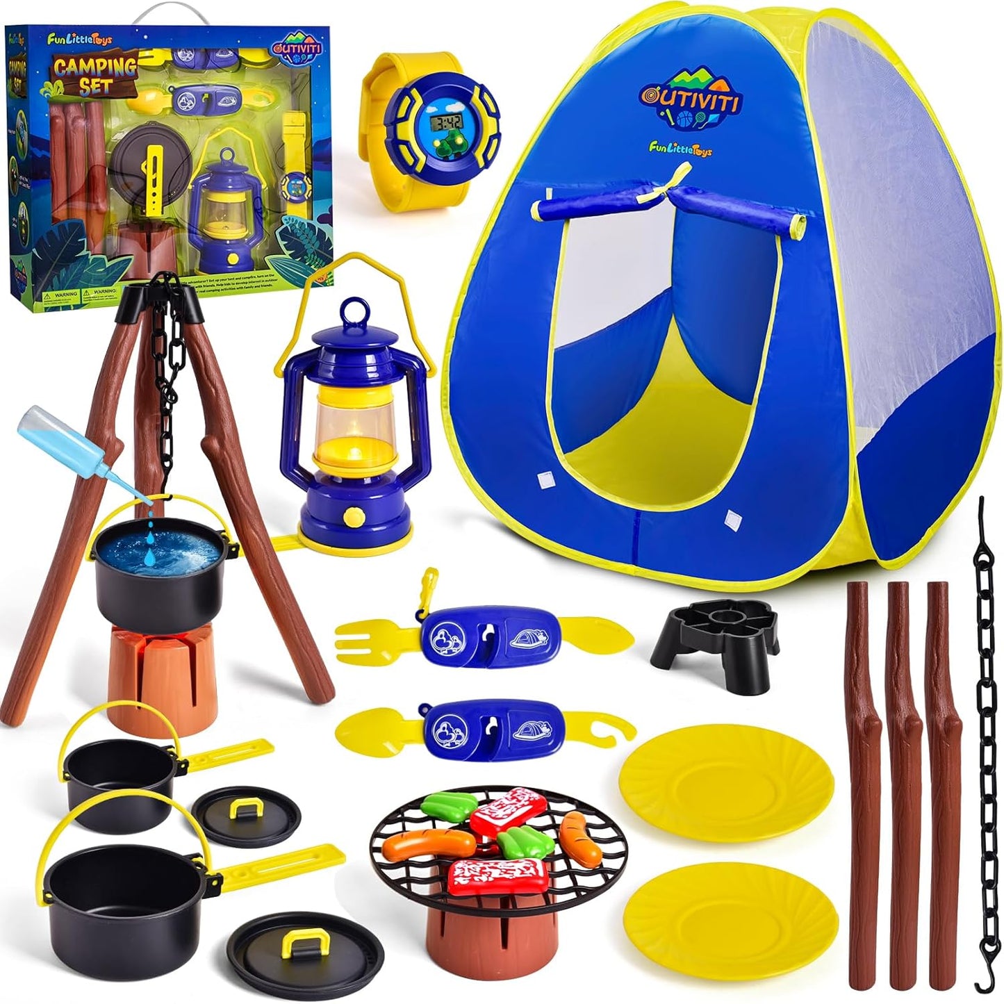 Fun Little Toys Tienda de juegos para niños con juguetes de camping...