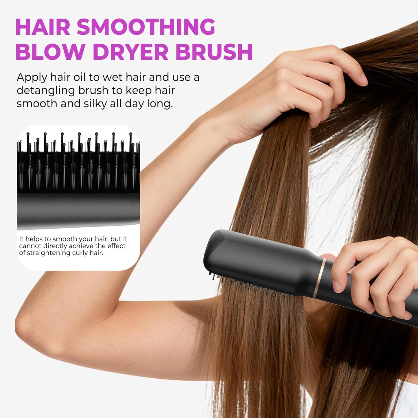 UKliss Cepillo para peinar y secador de pelo 5 en 1, cepillo secado...