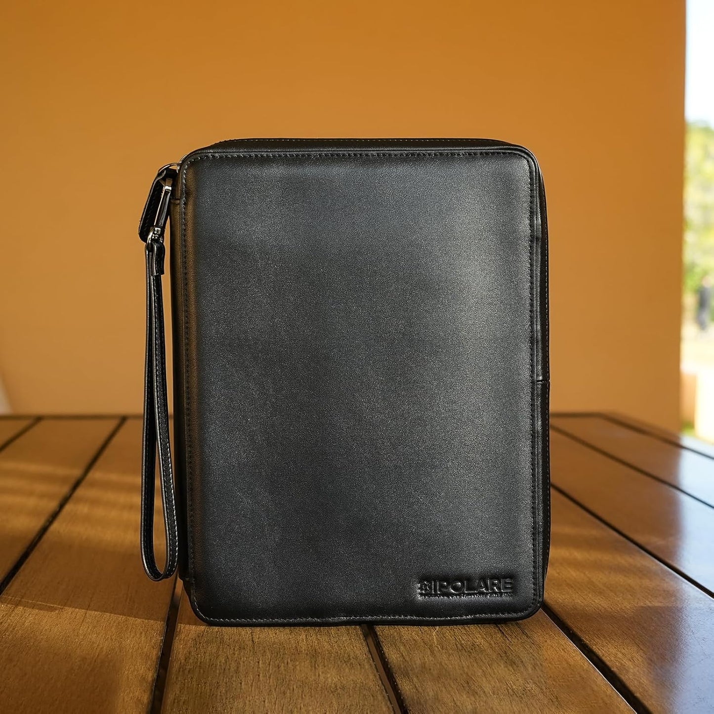 Polare - Organizador de cables de viaje de cuero de grano completo,...