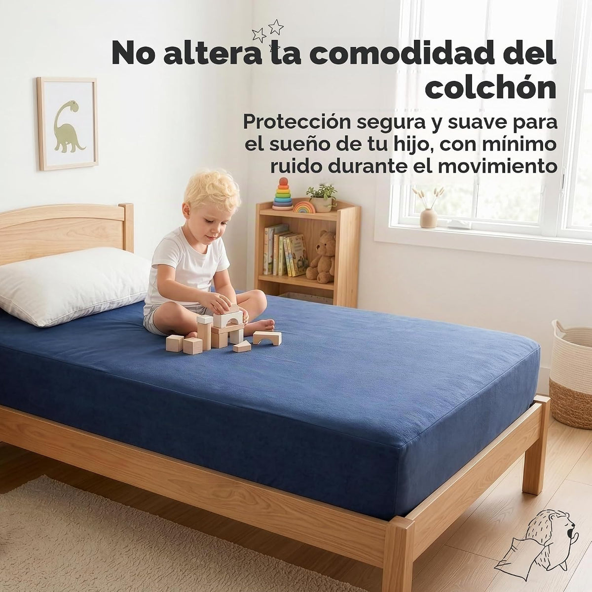 1 funda protectora de colchón impermeable, colchón XL 80x39 (blanco...