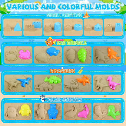 FHOZGECY Juguetes de playa, juguetes de arena para niños y niñas co...