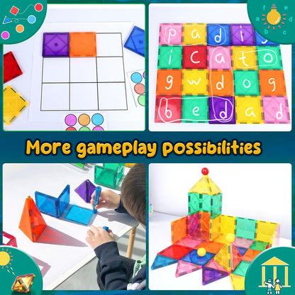 Soyee Bloques de construcción magnéticos para niños de 3 a 12 años, juguetes educativos STEM para niñas y niños, juguetes sensoriales para niños con autismo, imprescindibles en el aula