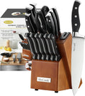 McCook Juego de cuchillos de cocina de 15 piezas con afilador incor...