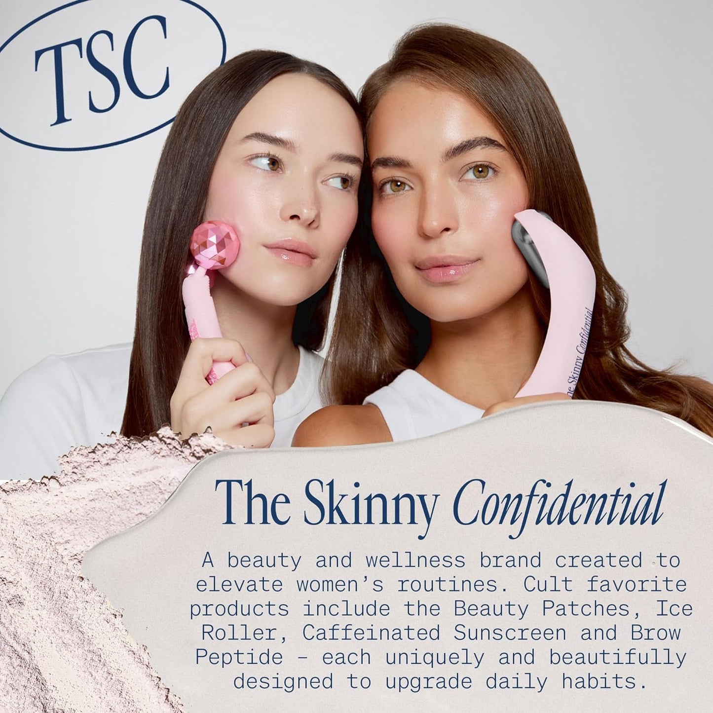 The Skinny Confidential Rodillo de hielo para cara, rodillo de hiel...