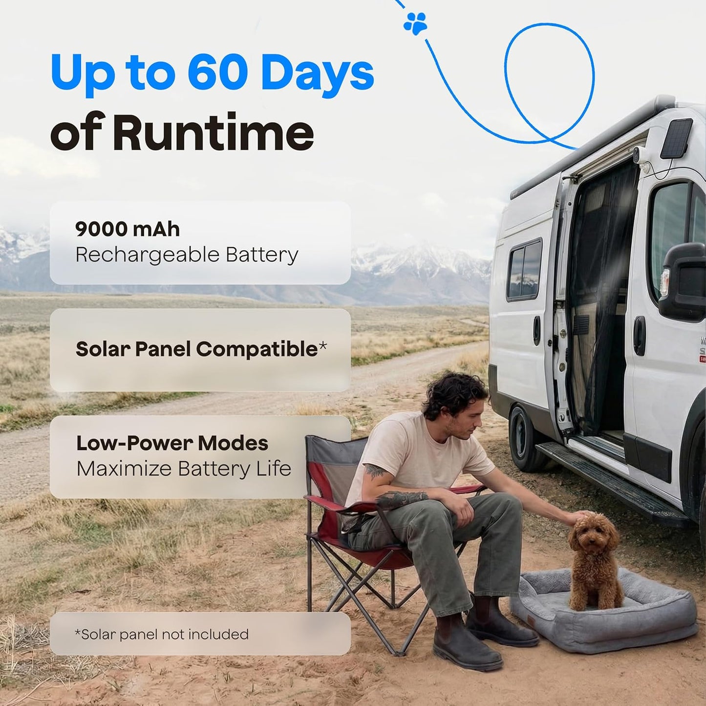 Waggle Paquete de 2 cámaras de seguridad 4G LTE para RV, no necesit...
