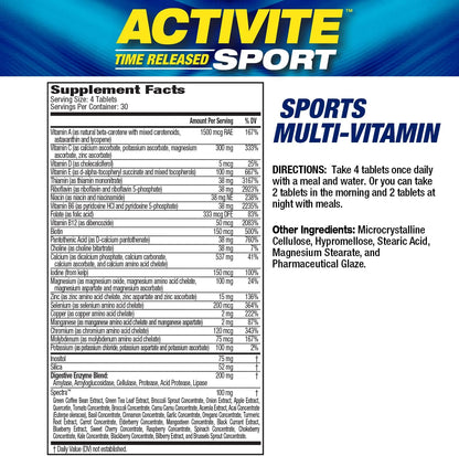 MHP Activite Sport Multi Vitamina, 25 vitaminas y minerales, refuer...