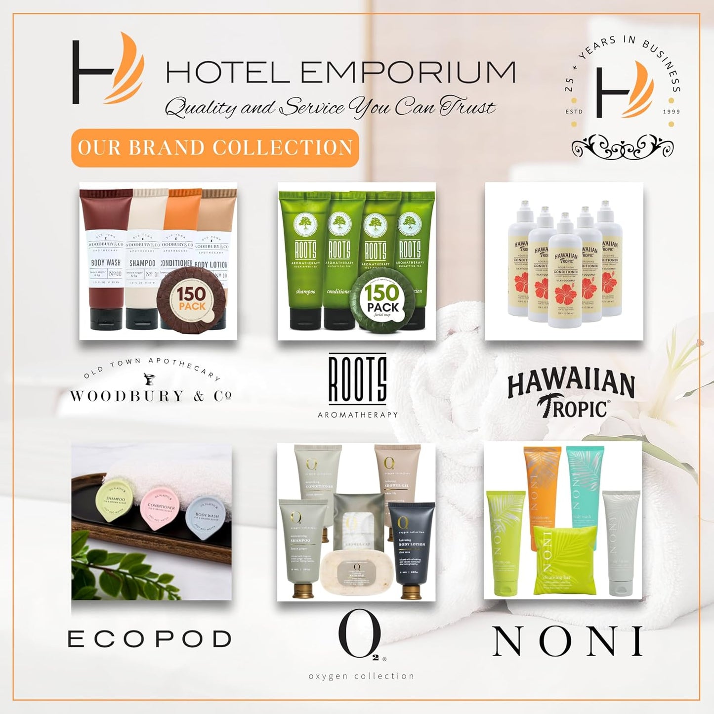 WOODBURY & CO - Suministros de champú y acondicionador de hotel para invitados, artículos esenciales de Airbnb para anfitriones, juegos de mini champú y acondicionador, artículos de tocador de tamaño