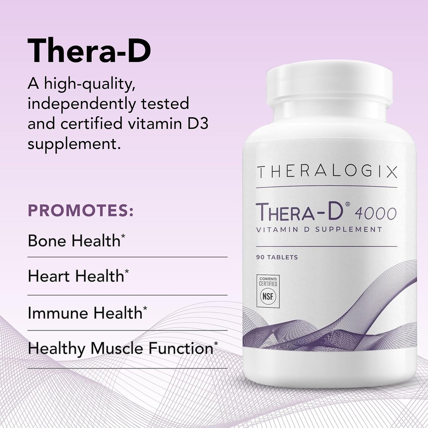 Theralogix Thera-D 4000 Suplemento de vitamina D \u2013 4,000 UI (1...