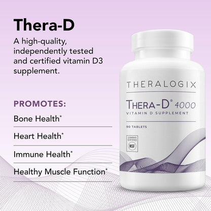 Theralogix Thera-D 4000 Suplemento de vitamina D \u2013 4,000 UI (1...