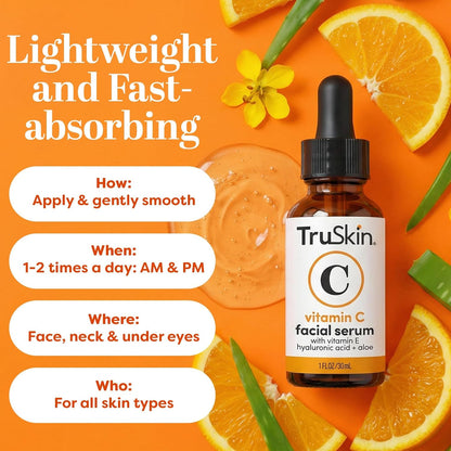 TruSkin - Suero de vitamina C para la cara, suero facial antienveje...