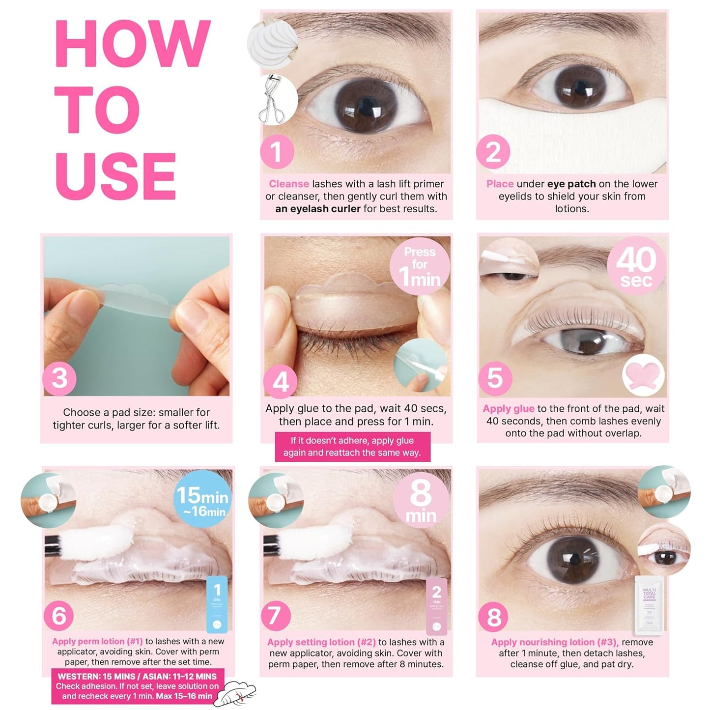 Korean At Home - Kit de levantamiento de pestañas y color \u2013 Co...
