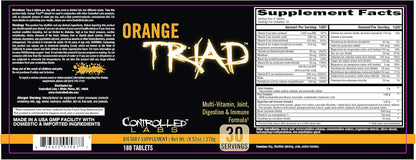 CONTROLLED LABS Orange Triad - Multivitamínico diario, suplemento d...