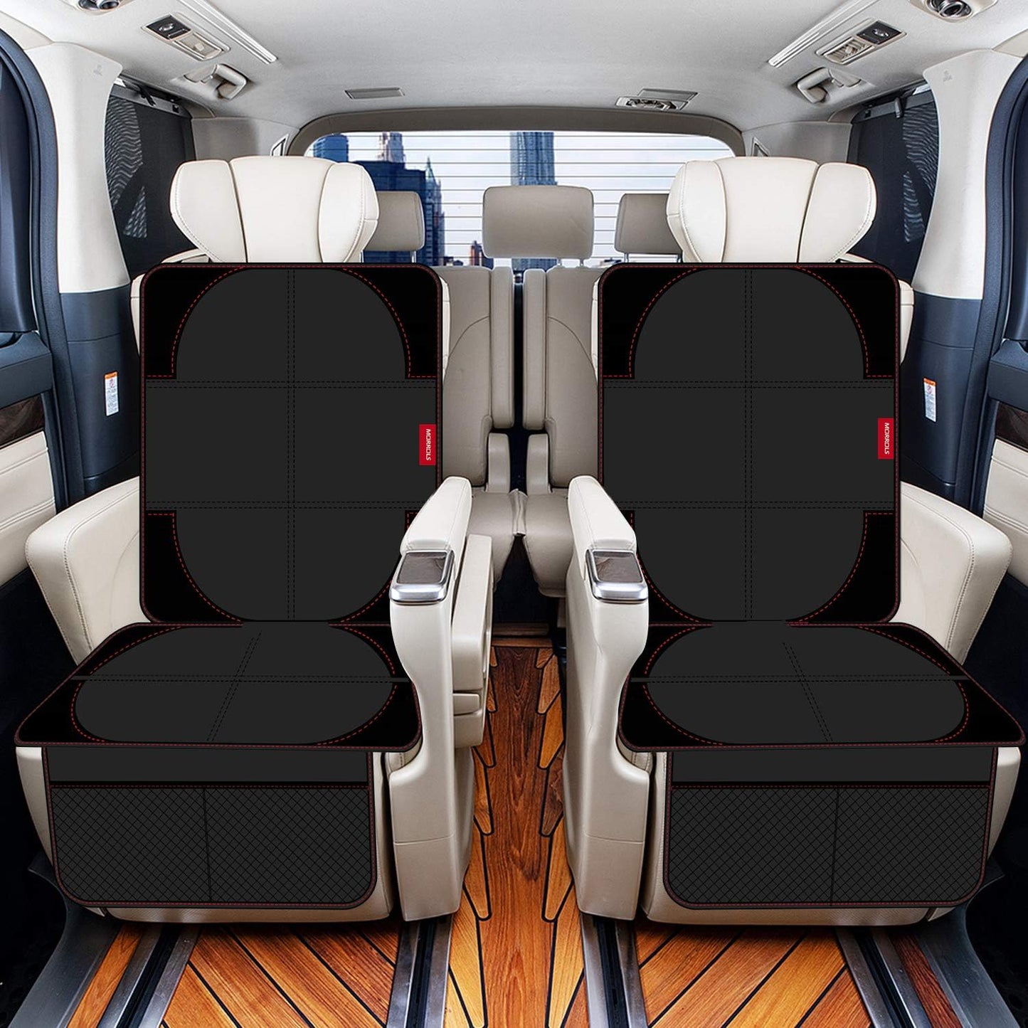 MORROLS Protector de asiento de automóvil, paquete de 2 protectores...