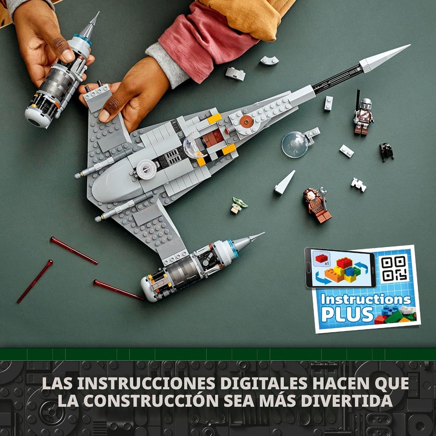 LEGO Star Wars The Mandalorian's N-1 Starfighter 75325 - Juego de construcción The Book of Boba Fett, con figuras de juguete Baby Yoda Grogu y Droid, idea de regalo de cumpleaños para niños, niños y