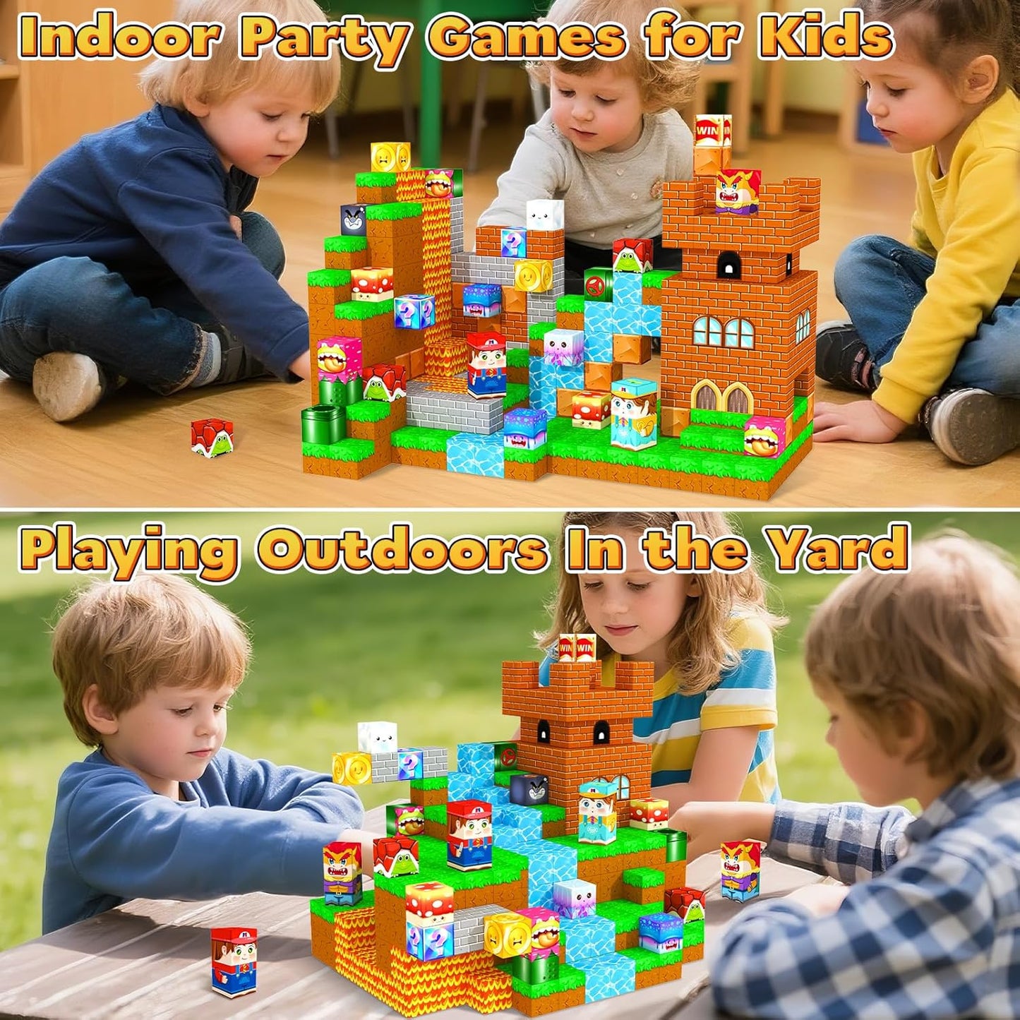 ORZbb Bloques magnéticos, juegos de construcción para niños de 3, 4...