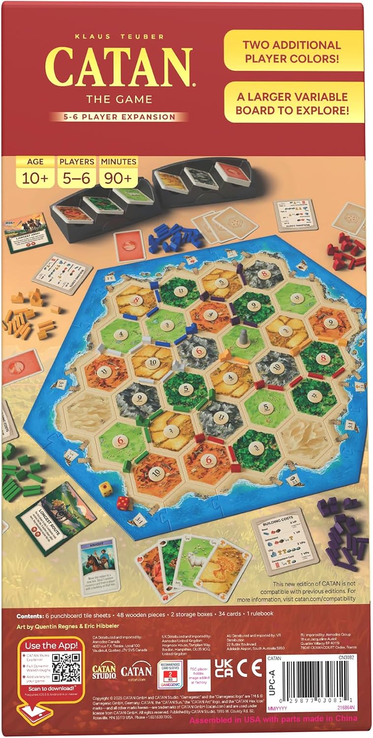 CATAN Expansión de juego de mesa para 5 a 6 jugadores (6ª edición)...