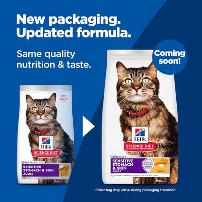 Comida seca para gatos con piel y estómago sensible, de Hill's...