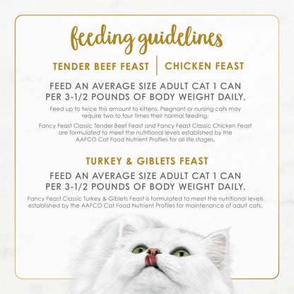 Fancy Feast Poultry and Beef Feast Classic Pate Collection - Paquet...