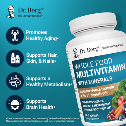 Dr. Berg Multivitamínico integral con minerales - Multivitamínico d...