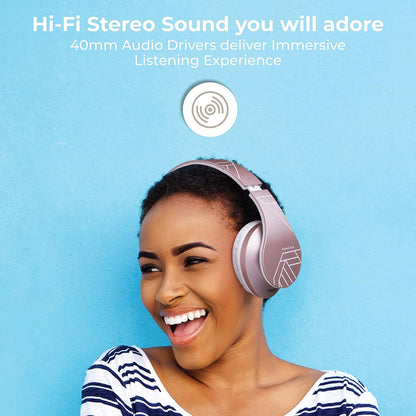 PowerLocus Auriculares Bluetooth sobre la oreja, auriculares inalám...