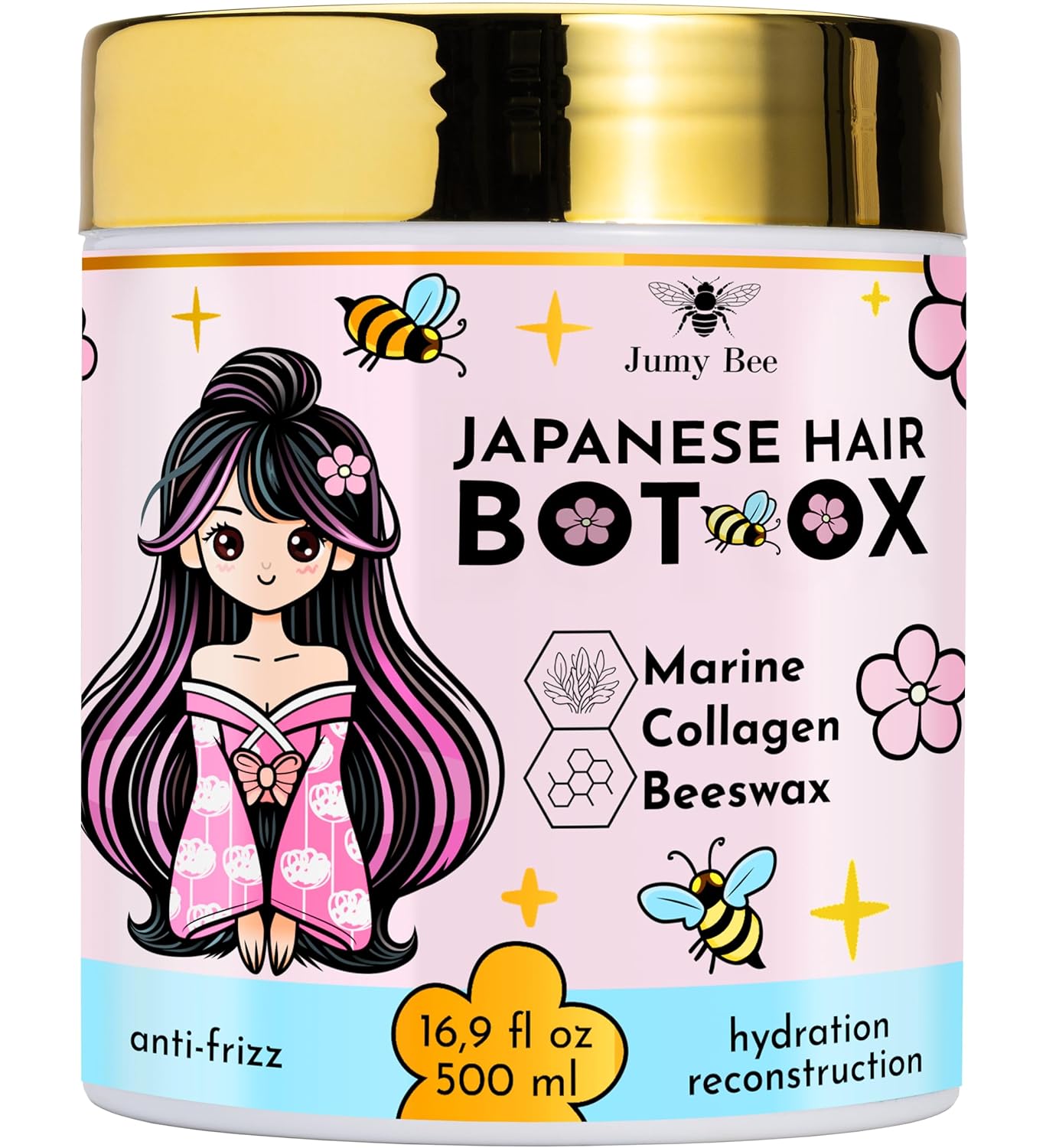 Jumybee MASCARILLA PARA EL TRATAMIENTO DEL CABELLO DAÑADO Japonés B...