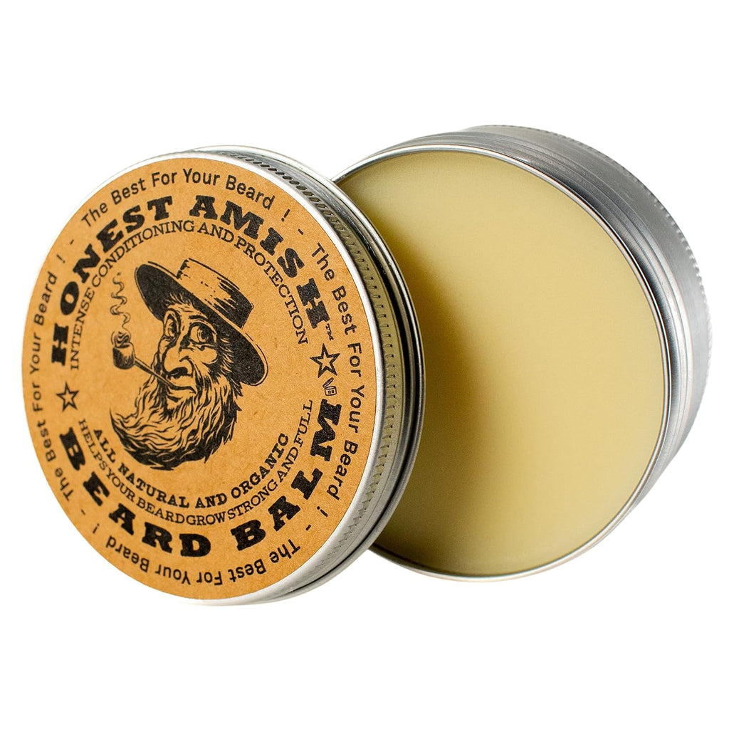 Honest Amish, Bálsamo para barba, nueva lata grande con tapa a rosc...
