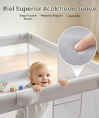 Fodoss Corralito para bebés, 47 × 47 pulgadas para bebés y niños pe...
