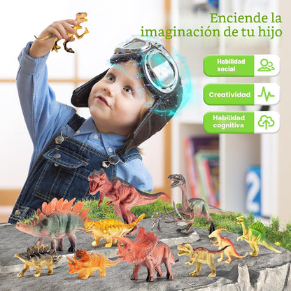 RISUNTOY - Juguetes de dinosaurios para niños de 3 a 5 años, juego...