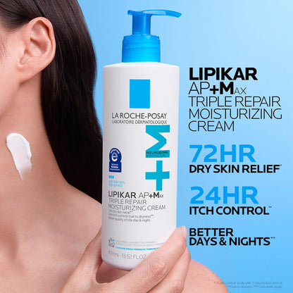 La Roche-Posay Lipikar AP+ - Crema hidratante triple reparadora, lo...