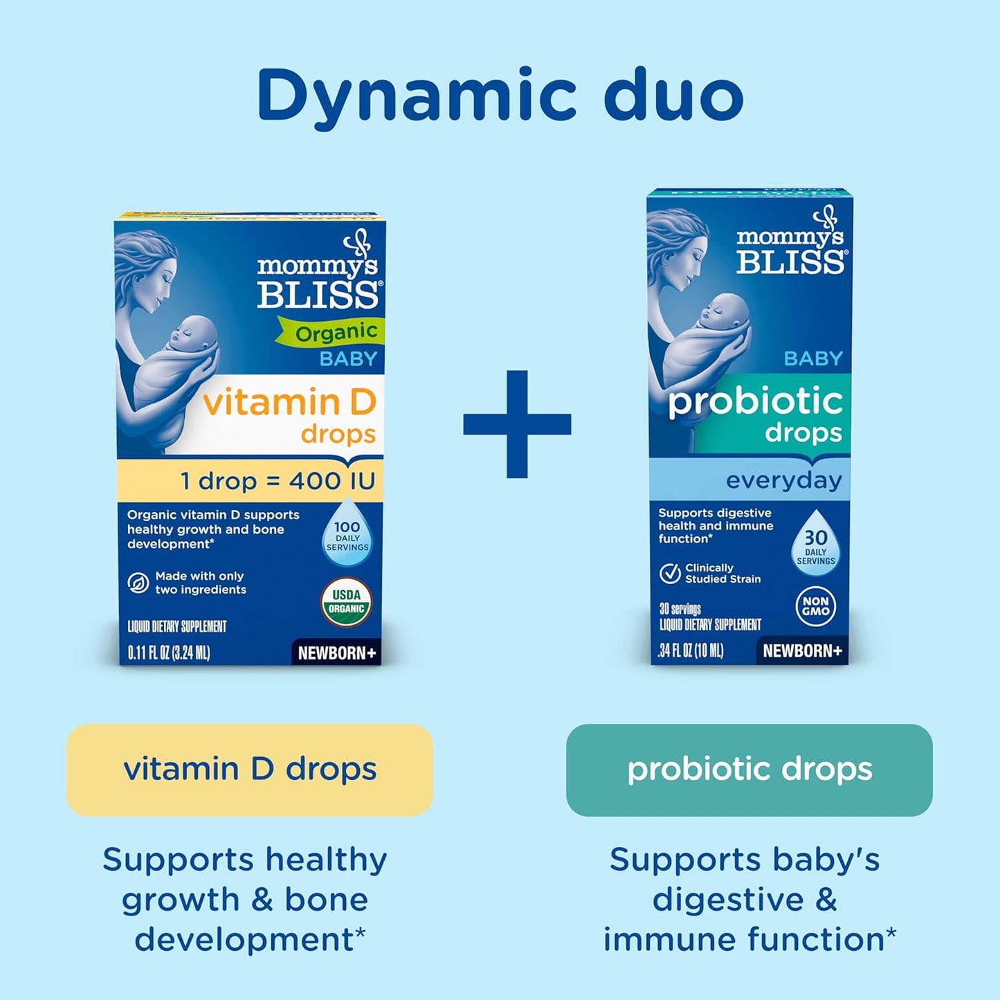 Mommy's Bliss Gotas orgánicas de vitamina D para bebés | Las go...