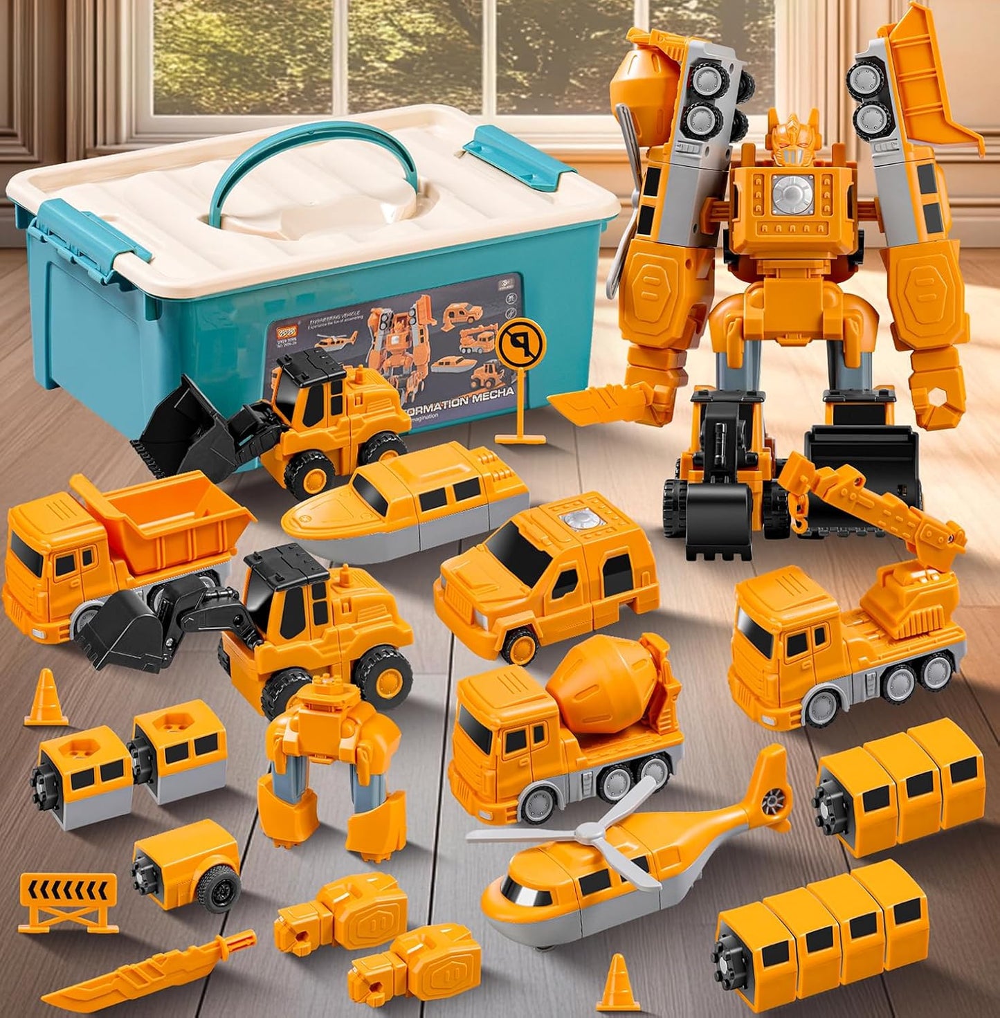 35 PCS Transformación Magnética Ingeniería Robot Car Set Juguetes |...