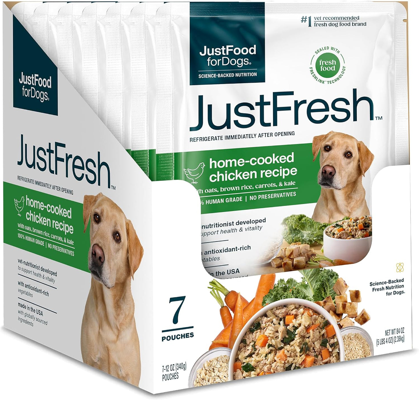 JustFoodForDogs JustFresh - Comida húmeda para perros fresca, comid...
