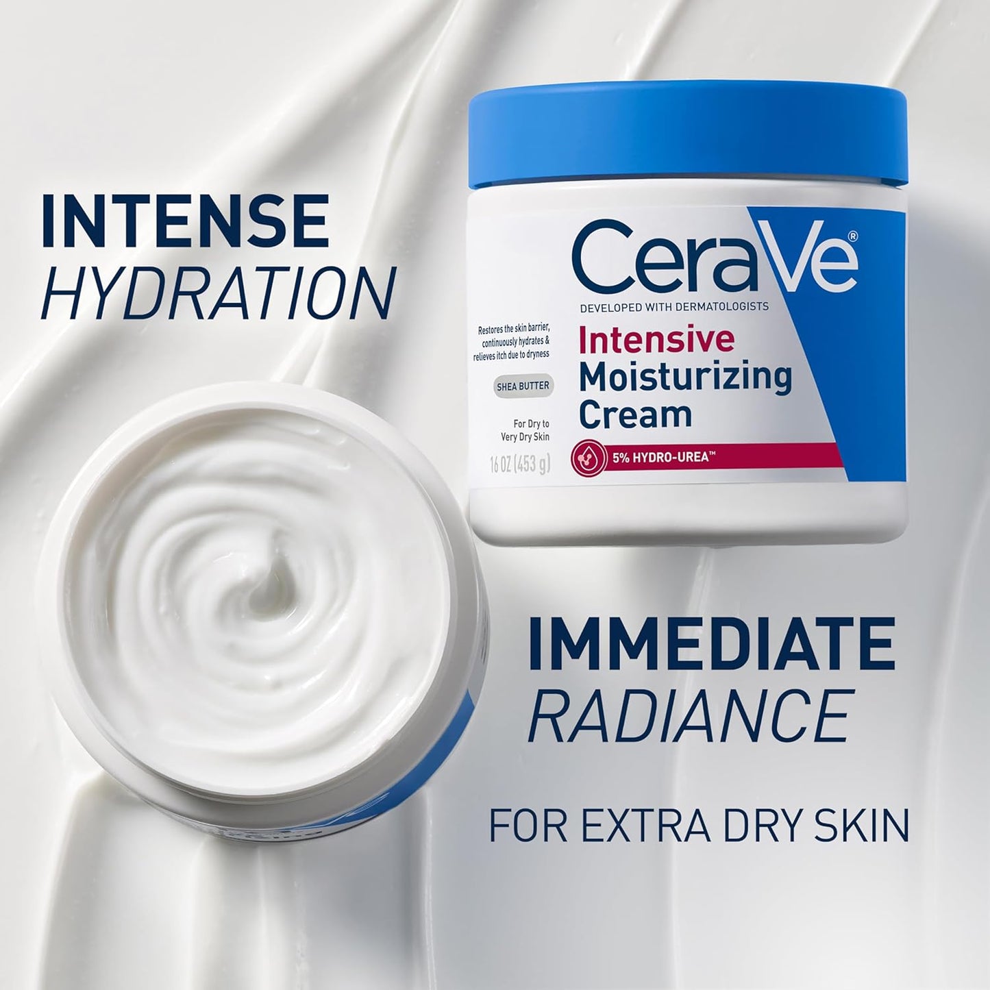 CeraVe Crema hidratante intensiva, hidratante corporal con manteca...