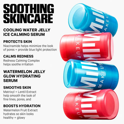 Milk Makeup Set de suero calmante e hidratante para el cuidado de la piel – Reduce el aspecto de hinchazón + enrojecimiento, ilumina la piel + minimiza el aspecto de los poros + líneas – Agua