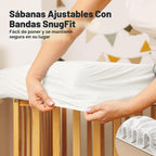Paquete de 1 funda protectora impermeable para colchón de cuna ajus...
