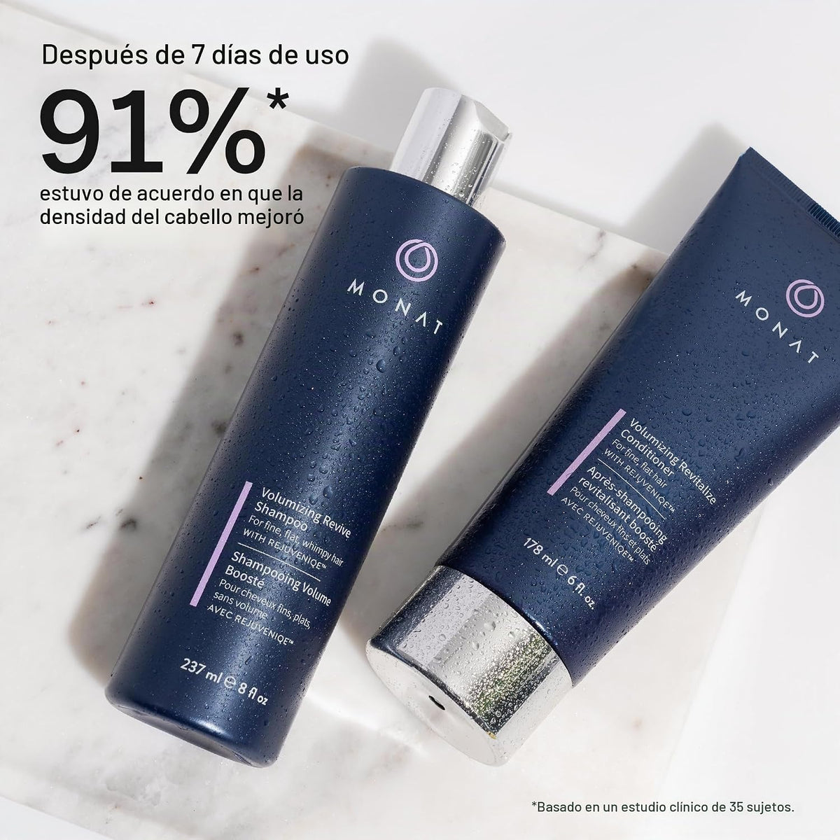 MONAT Set de Champú y Acondicionador Volumizante Infundido con REJU...