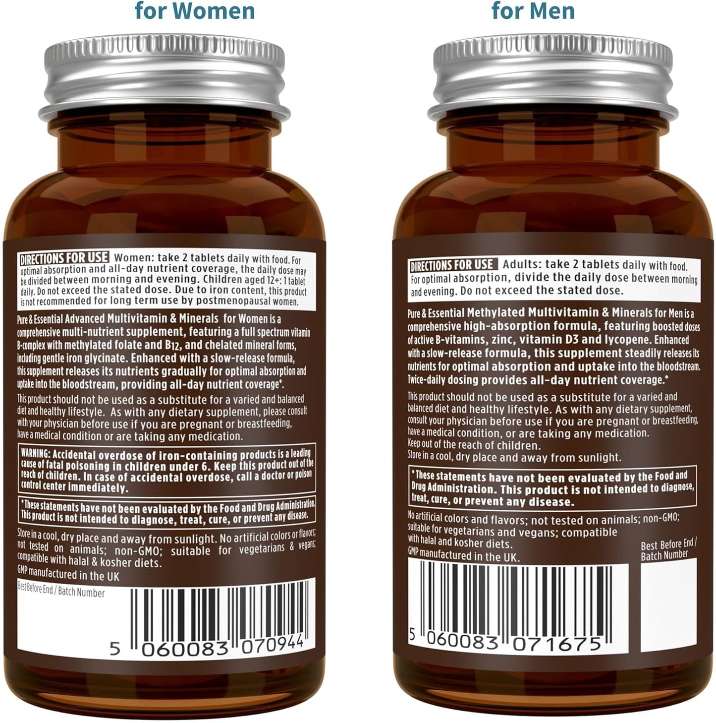 Igennus Multivitamínico metilado para hombres y mujeres, paquete de...
