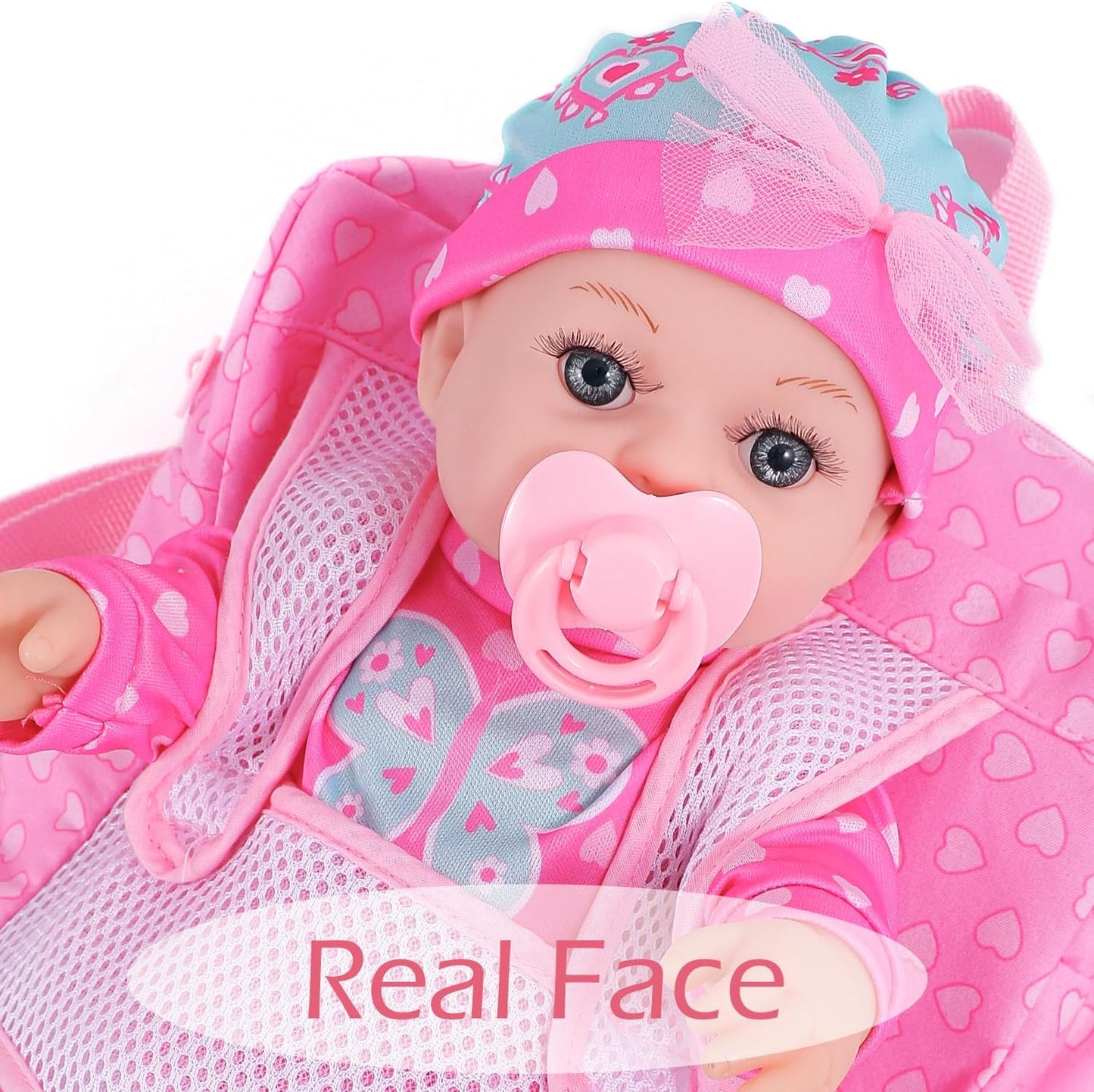 DONTNO Muñeca de bebé de 12 pulgadas con ropa y mochila, muñeca Reb...