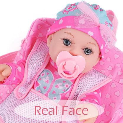 DONTNO Muñeca de bebé de 12 pulgadas con ropa y mochila, muñeca Reb...