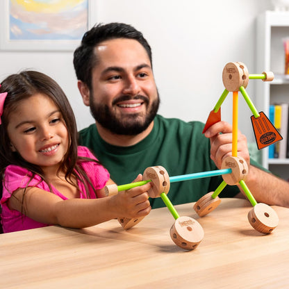 Tinkertoy - Juego de construcción retro en lata - 50 piezas
