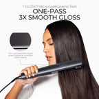 TYMO Plancha plana 2.0 para mujer, plancha de pelo 2 en 1 de largo...