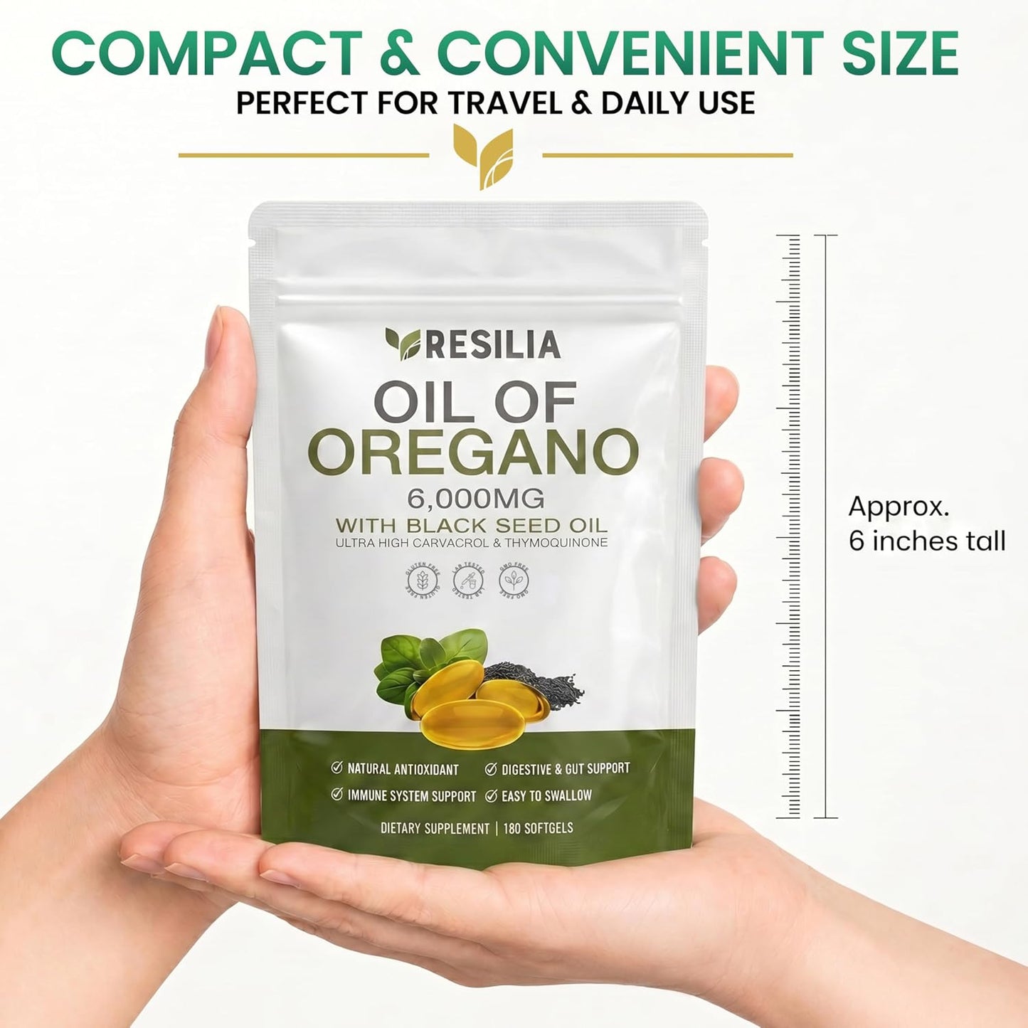 Cápsulas blandas Resilia con aceite de semilla negra de 6000 mg \u2...