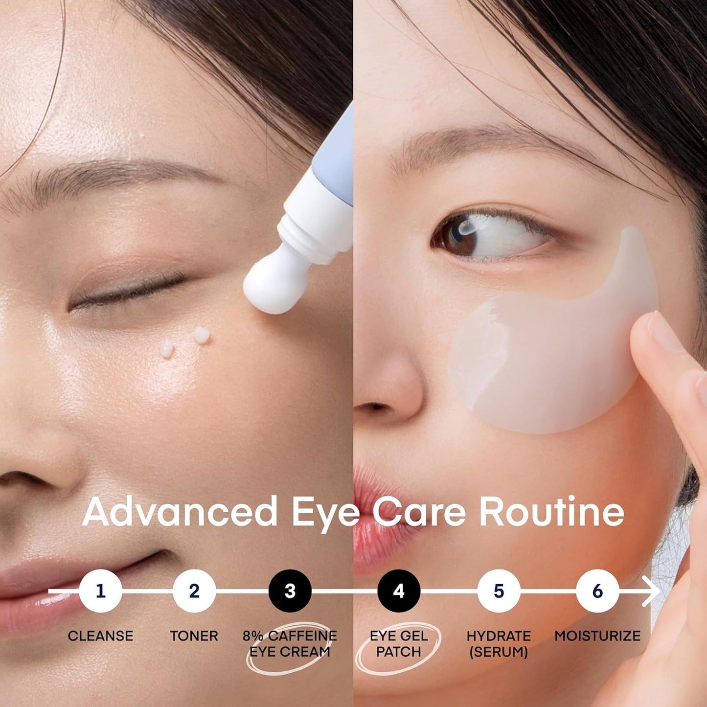 TEREZ &amp; HONOR Parches para debajo de los ojos para ojeras con c...