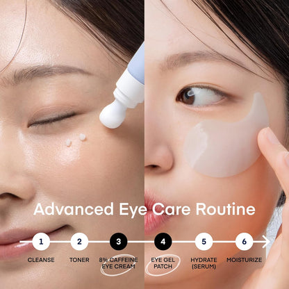 TEREZ &amp; HONOR Parches para debajo de los ojos para ojeras con c...