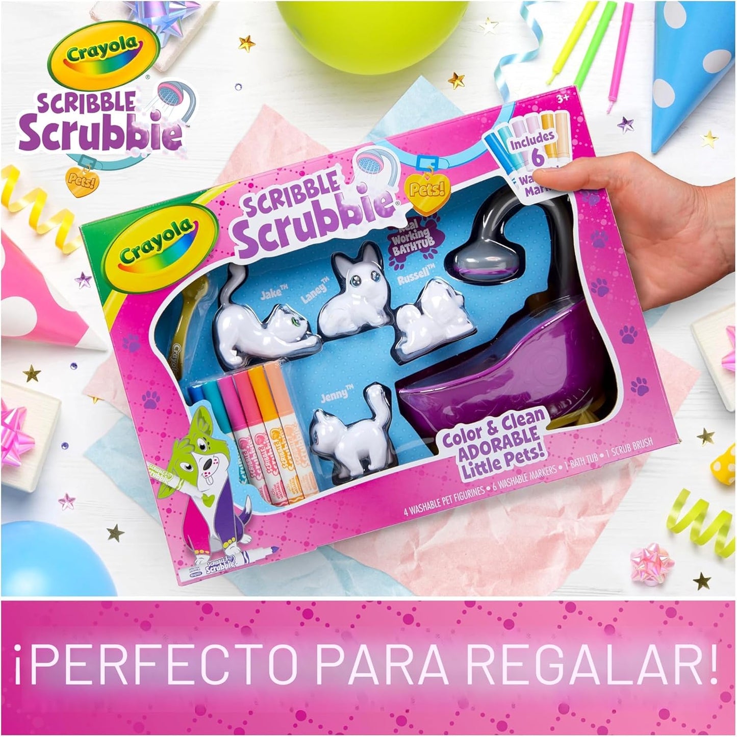 Crayola Scribble Scrubbie Pets - Juego de bañera (2.0, regalo para...